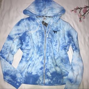 VS PINK tie dye Zip up hoodie size XS